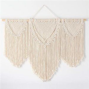 Large Macrame Wall Hanging Boho Woven Art Wide Macrame Wall Decor, 43"x32"